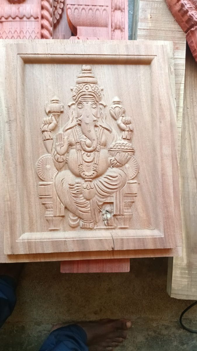 Pooja Articles wood carving work 12